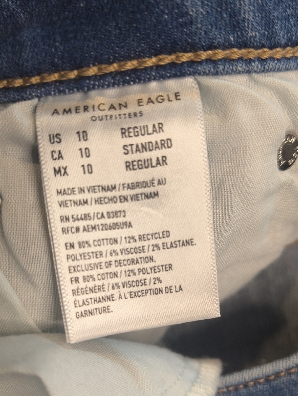 Flare w/30" Inseam Low Rise American Eagle Size 10 sac420 - Picture 5 of 8